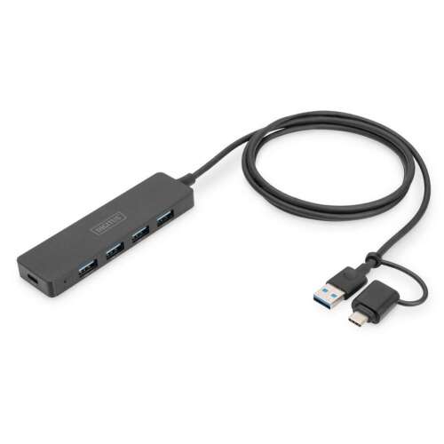 Digitus DA-70236 Hub USB 3.1 z 4 portami, złącza USB-A i USB-C