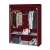 Timeless Tools Burgundy Portable Wardrobe, 130x45x170 cm, non-woven fabric, metal frame, zippered doors, shelves, hanging rod, clothes storage, organization