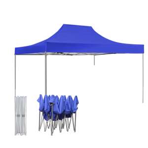 Timeless Tools Foldable Garden Pavilion, Blue, 2.9x4.25 meters, with frame and cover - Timeless Tools
