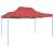 Red foldable garden gazebo, 2.9x4.25 meters, Timeless Tools