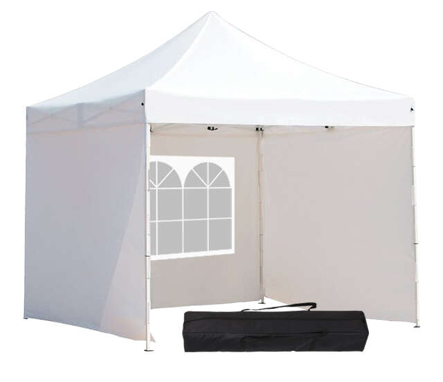 Timeless Tools Foldable Garden Gazebo in Multiple Types - 2.9x2.9 meters - White - Gazebo + Side Walls + Carry Bag