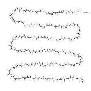 WHITE BULBS LED égősor, 9,4 m hosszú, 300 fehér izzóval, fehér háttérrel. - Nonbrand Fényfüzér