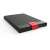 Silicon Power Diamond D30 1TB external hard drive, side view, black and red