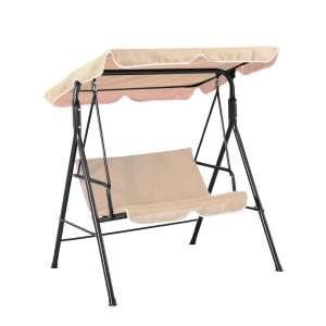 Timeless Tools beige Gartenschaukelbett mit Baldachin, Dreisitzer - Timeless Tools