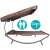 Timeless Tools Two-Person Sun Lounger with Shade - Dark Brown 35046994