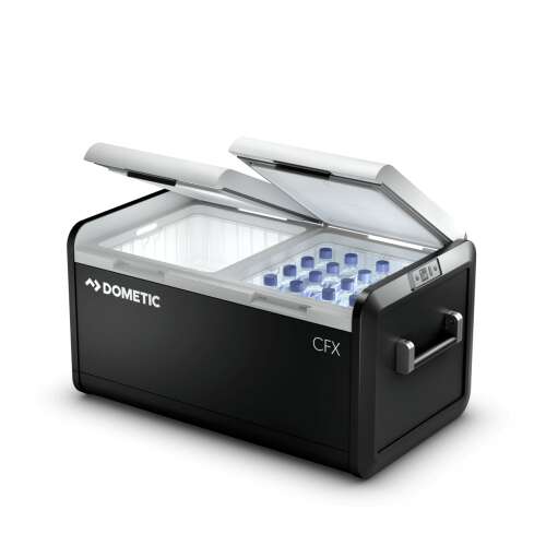Dometic CFX3 95DZ frigider-congelator portabil electric, negru, cu două zone, compartiment dublu, camping, în aer liber, călătorie, mașină, camion, furgonetă, rulotă, barcă