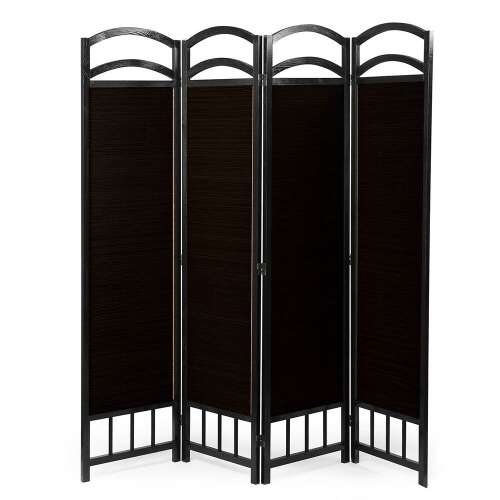 Timeless Tools 4-panel room divider screen in dark brown, a stylish and functional way to divide space in your home or office