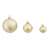 Timeless Tools gold glitter Christmas ornaments in three sizes