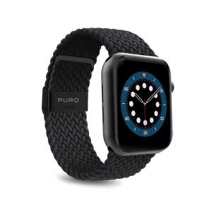 Puro Loop Band Apple Watch S1/S2/S3/S4/S5/S6/S7/S8/S9/SE Текстилна каишка 38/40/41mm - Черен 83400890 - Каишка за умен часовник