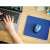 Trust Boye Eco Mouse Pad in use, blue, 250x210mm, smooth surface, anti-slip base, stitched edge