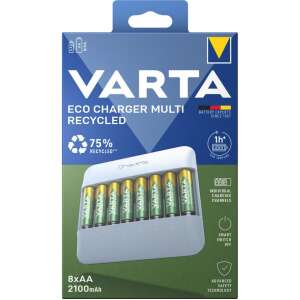 Varta Eco ładowarka wielofunkcyjna z recyklingu + 8 x 2100 mAh AA 57682 101 121 107393790 - Telewizja i rozrywka