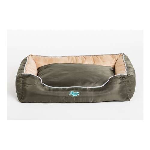 Agui Waterproof Bed - Vízálló kutyaágy levehető huzattal (61 x 48 x 18 cm | Zöld/Bézs) 32904334