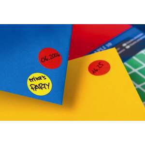 Piros kerek címkék, 16 mm, kézzel írható, APLI, 432 címke/csomag - APLI