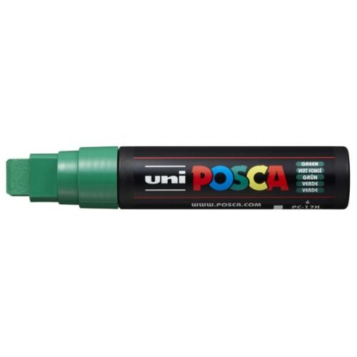 Uni Posca PC-17K Zöld Dekormarker 15mm Vágott Heggyel - Uni