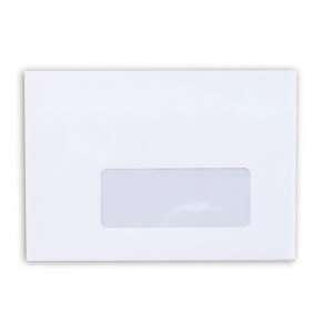 Fehér ablakos boríték, LC6 méret, öntapadó, jobb ablakos, VICTORIA PAPER - Boríték