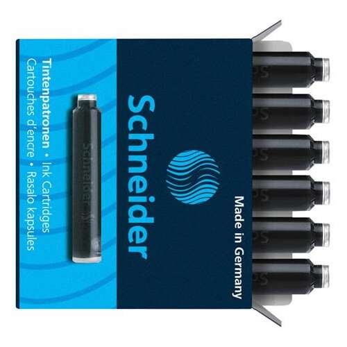 6er Pack Schneider Tintenpatronen schwarz für Füller