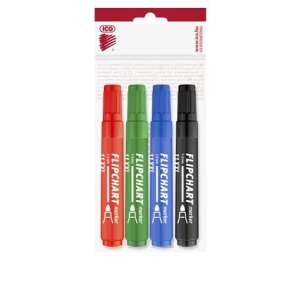 ICO Artip 11 XXL Flipchart marker set, 4 different colors, 1-3 mm, chisel tip - Whiteboard & flipchart marker