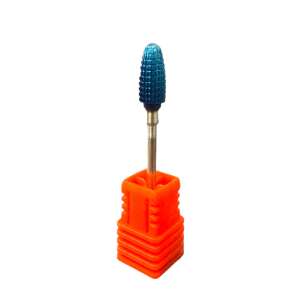 Kék kerámia csiszolófej gél lakk és porcelán eltávolításához, kúpos forma, professzionális felhasználásra - Műköröm csiszológép kiegészítő