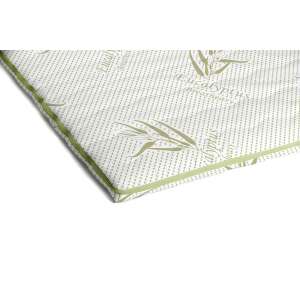 Eucalyptus Comfort 7 zone mattress topper, close-up of the corner showing the green zipper and eucalyptus infused fabric - Blanket mattress