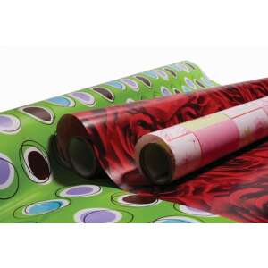 Fűzfői 200x70cm vegyes mintájú csomagolópapír tekercsek, színes mintákkal, mint például pöttyös, rózsás és virágos minták - WaliSec