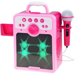 BoomBox rózsaszín hangszóró telefontartóval és mikrofonnal, tükörrel 83493132 Játék hangszer - Mikrofon