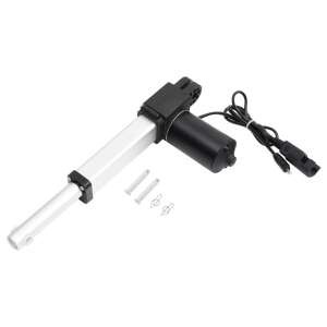 Actuator liniar vidaXL, 28V DC, cursă 90mm, negru și argintiu, pentru mobilier, canapea electrică, scaun de masaj, masă de ridicare - Motoare electrice