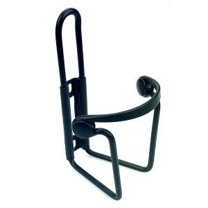 Fekete alumínium hajlított kerékpár kulacstartó - BikeTrade