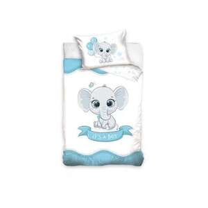 Elefanten-Bettwäsche-Set für Kinder, blau und weiß, 100x135cm, 40x60cm, für Jungen - Heimtextilien