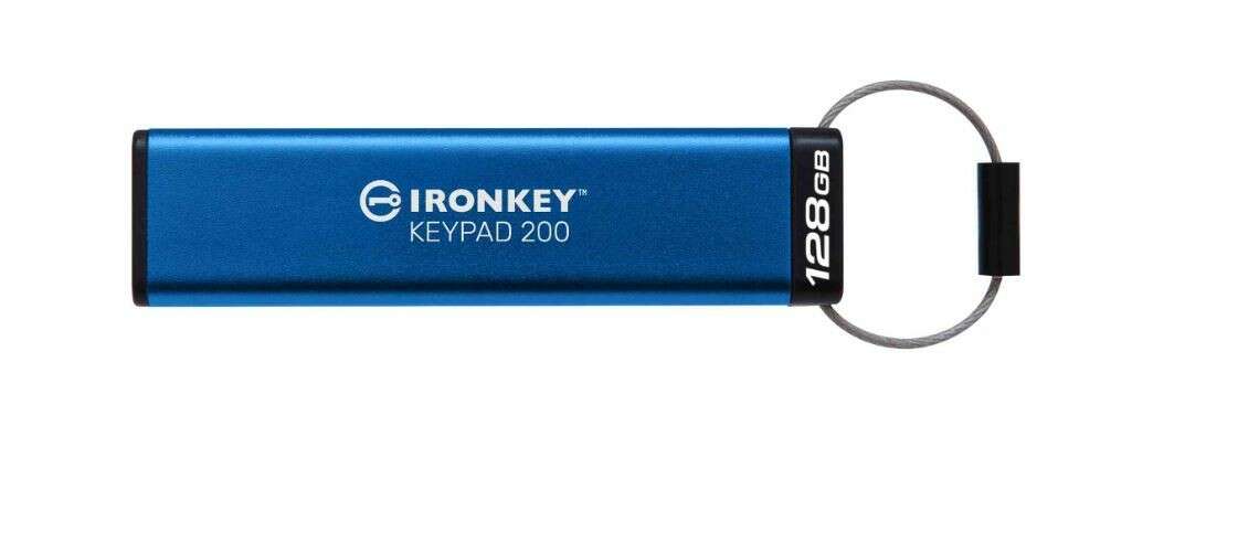 Kingston ikkp200/128gb ironkey keypad 200 128 gb, usb 3.2 gen 1 k...