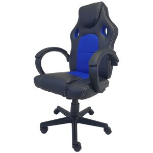 Bipiline Gamer Szék Eco - Kényelmes Állítható Gamer szék - Fekete/Kék