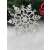 Ornament de Crăciun din fulg de nea cu sclipici alb, 12 cm, Springos