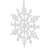 Weißer Glitzer-Schneeflocken-Weihnachtsbaumschmuck, 12 cm, Springos
