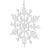 Single Springos 12cm White Glitter Snowflake Christmas Tree Ornament
