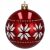 Springos red Christmas ornament with white star design