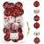 Set of 30 Springos Christmas ornaments in red and white