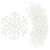 8 pack of white glitter snowflake Christmas ornaments, 6 cm, Springos