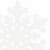 Springos white glitter snowflake Christmas ornament, 6 cm