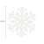 White glitter snowflake Christmas ornament, 6 cm, Springos