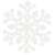 White glitter snowflake Christmas ornament, 6 cm, Springos