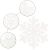 Springos White Glitter Snowflake Christmas Ornament Decoration, close up details