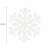 White glitter snowflake Christmas ornament, 6 cm, Springos