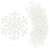 8 pack of white glitter snowflake Christmas ornaments, 6 cm, Springos
