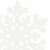White glitter snowflake Christmas ornament, 6 cm, Springos