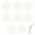 8 pack of white glitter snowflake Christmas ornaments, 6 cm, Springos