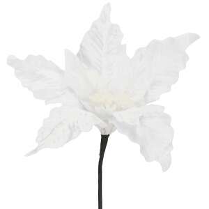 Бяла коледна декорация Springos с коледна звезда, 28 cm