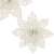 Springos white glitter poinsettia Christmas decoration angled view