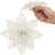 Springos white glitter poinsettia Christmas decoration with clip demonstration