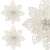 Multiple Springos white glitter poinsettia Christmas decorations