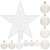 Springos Christmas tree bauble set, 101 pieces, white, 6cm, 4cm, 3cm
