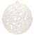 Springos weißer Christbaumschmuck, 6 cm, mit filigranem Design